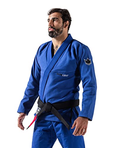 Kingz Ultralight 2.0 Brazilian Jiu Jitsu Gi - Men's Premium Bjj Kimono - Ibjjf Legal - 420Gsm Pearl Weave Pro Competition - (Blue) A1 #TOP1