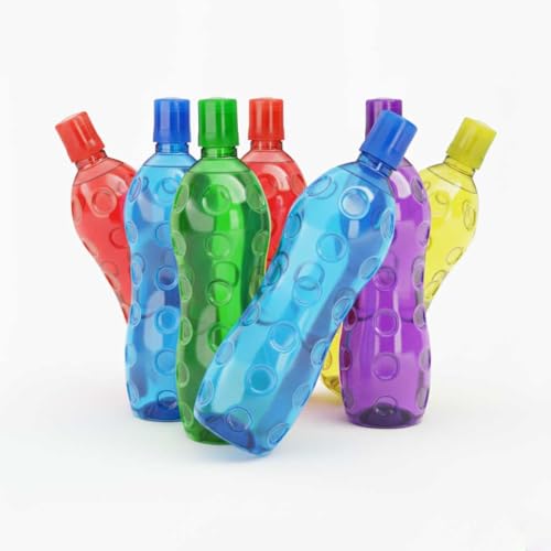 Image of RED WIND Unbreakable 1 Litre Pastel Water Bottles | Pack of 3 | Multicolor | Leakproof Screw Cap | BPA-Free | Bottles for Fridge, Gym, Home, Office, School and Travel