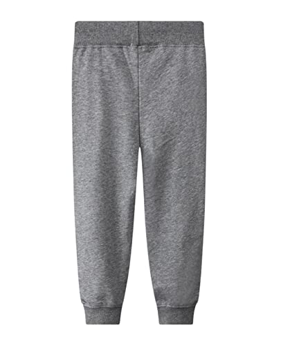Loktarc 2 Pack Toddler Boys Sweatpants Drawstring Cotton Sport Jogger Pants Car Navy Ligth Grey 3-4 Years/Size 4T #TOP3