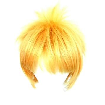 Yellow spiky wig Clearance