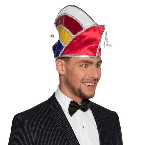 Boland 02001 - Komiteemütze für Erwachsene Einheitsgröße Mehrfarbig Mütze Kopfbedeckung Accessoire Kostüm Karneval Mottoparty