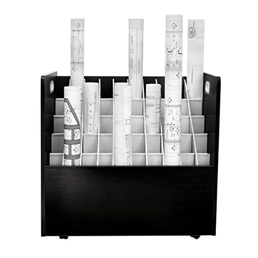 Adir Blueprint Storage Organizer Cart with Wheels