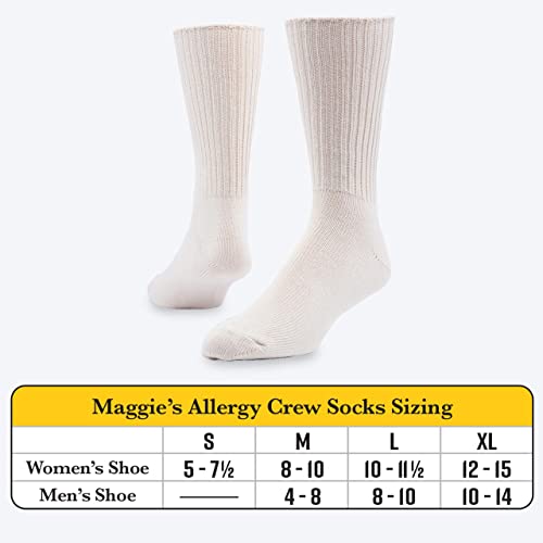 Maggie's Organic Allergy Crew Sock - 6 Pack #TOP4