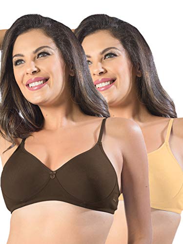 Image of SONARI Womens Non Padded Cotton Bra | Wire Free, Medium Coverage, Seamless Cups, Comfortable Polyester Cotton Blend Fabric | Adjustable Straps, Ideal for Everyday Wear - Smile