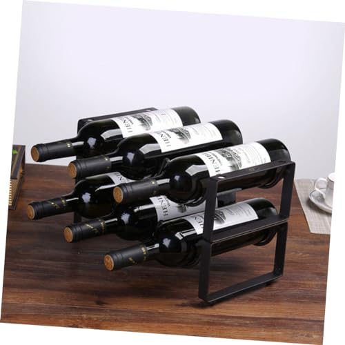 Soporte para 3 botellas de vino de hierro vintage miniatura 3