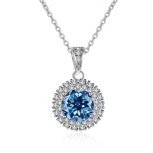 Collier moissanite 1ct pour femme pendentif rond diamant D idée cadeau anniversaire