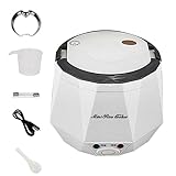 Mini olla arrocera 24 V 140 W 1,6 L olla arrocera para coche, Pequeña olla arrocera,olla arrocera eléctrica portátil multifuncional, vaporizador de alimentos para camión