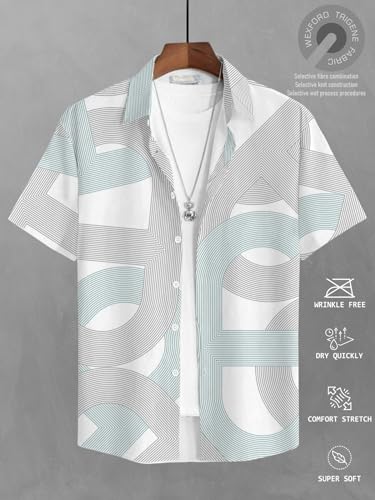 Image of BULLMER Trendy Regular Fit Printed Causal Shirt for Men - Pack of 1
