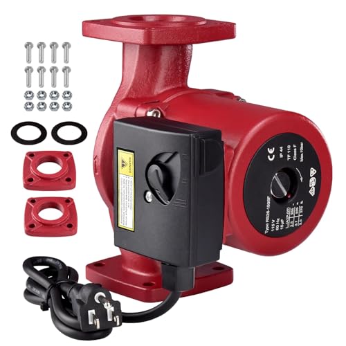 Talspity UPS26-150SF, 95906632 Water Circulator Pump 115V 1/2HP, Compatible with Grundfos, 3-Speed Stainless Steel Circulator Pump for Heating and Cooling Systems