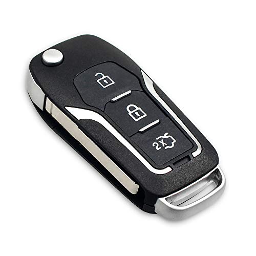 Chave Canivete Ford Focus New Fiesta Ka Fusion 3 Botões com Emblema e Lamina