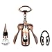 OBALY Wing Corkscrew Wine Opener Set of 3 Pcs Wine Corkscrew Opener/Corkscrews Wine Openers with Foil Cutter and Wine Stopper (black)…