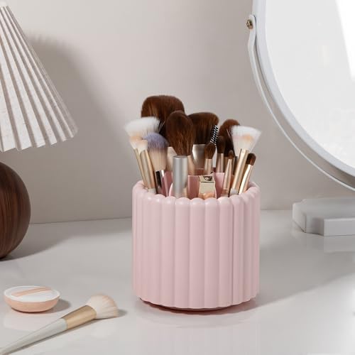 Image of Anyoifax 360 Rotating Pen Holder for Desk Removable Pencil Organizer, Pink