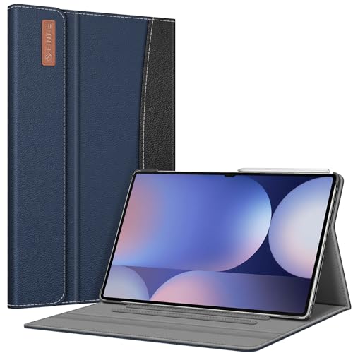 Custodia per Samsung Galaxy Tab S10 Ultra 2024 S9 & S8 2023&2022 14.6 Pollici Tablet - Multi-angli Protettiva Case con Tasca Auto Blu Scuro