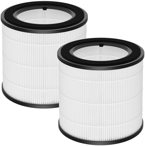 2 Stück HEPA-Ersatzfilter Kompatibel mit Philips 800 Series Luftreiniger - AC0830/10 AC0820/30 AC0820/10 AC0819/10, H13-True-HEPA-Filter & Nylon-Vorfilter, Teilenummer FY0194/30 und FY0293/30,Weiß