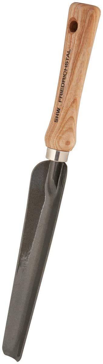 SHW-FIRE Set Kurzer Unkrautstecher und Blumenkelle aus geschmiedetem Stahl | Für Gartenarbeit & Unkrautentfernung | Zum Ausstechen von Unkraut & Umpflanzen | Schmiedequalität | Made in Germany