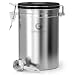 Coffee Gator Coffee Canister Stainless Steel Coffee Container - Fresher Beans and Grounds for Longer - Date-Tracker, CO2-Release Valve and Measuring Scoop - Large, Silver