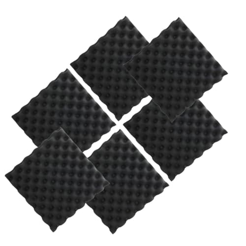 CVUTOVO 6Piezas Paneles de Aislamiento Acústico Autoadhesivos de Absorbente de Sonido para Estudio Musical y Decoración de Pared Insonorización Eficaz Casa
