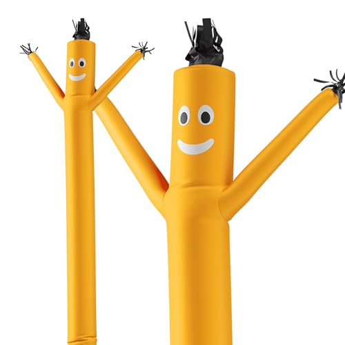 Image of LookOurWay Air Dancers Inflatable Tube Man Attachment - 20 Feet Tall Wacky Waving Inflatable Dancing Tube Guy for Business Promotion - Blower Not Included - Yellow