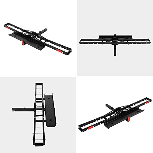 Motorcycle Carrier 500 LBS Hich Mounted, Heavy Steel Scooter Dirt Bike Carrier, Anti-tilt Locking, Stable Motorcycle Carrier Rack, Quick-Assembled, Easy-Used, Anti Wobble - Thumbnail 7