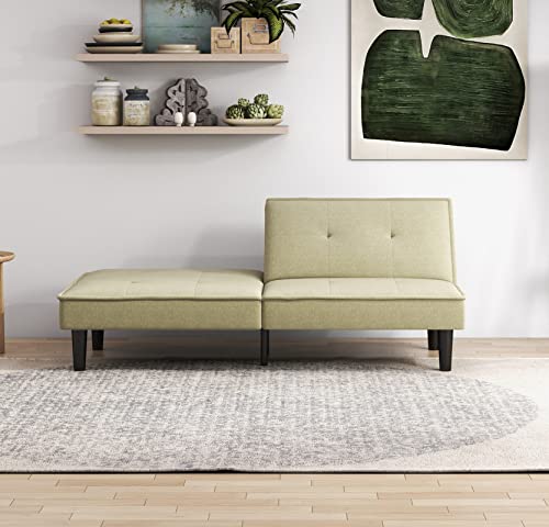 Fontoi Futon Sofa Bed Memory Foam Couch Sleeper Daybed Foldable Convertible Loveseat, Khaki Sage #TOP6