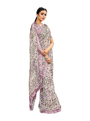 Sari indien Georgette Sari 2528 léger et facile à draper pour débutante