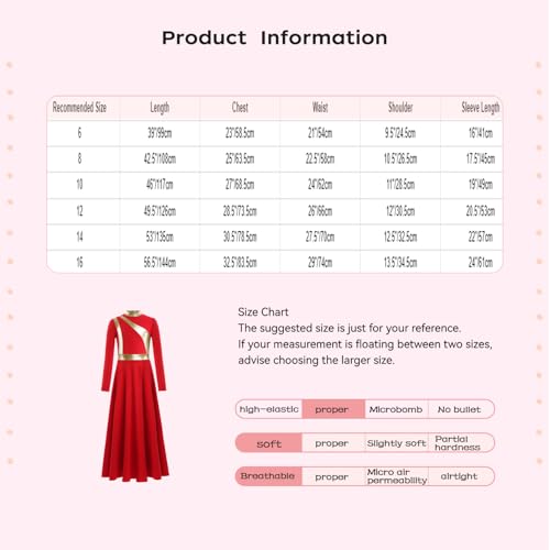 Robe de danse lyrique pour filles à manches longues costume de chœur blanc - 7