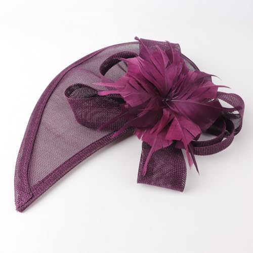 Image of DRESHOW Women Fascinator Hats Tea Party Hat Vintage Pillbox Hat Headband for Cocktail