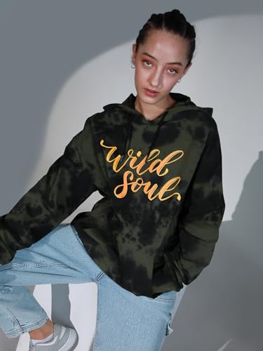 Image of Hubberholme Women Multi Cotton Long Sleeves Regular Hood Sweatshirts HHWSSW23901