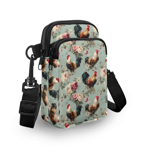 Image of Hawaiian Tribal Small Crossbody Bags for Women Cell Phone Bag Purse, Sea Turtle Zipper Sling Purses Shoulder Bag