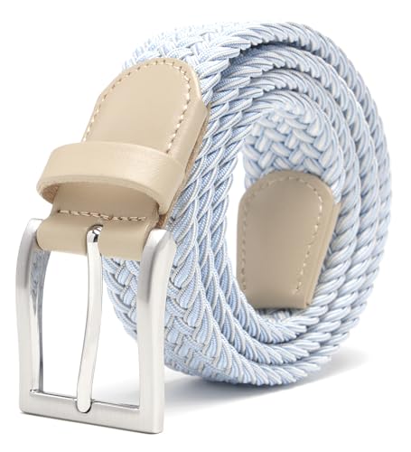 Image of Fabio Valenti Canvas Elastic Fabric Woven Stretch Braided Belts for Men Women Junior with Multicolored /Full Sizes