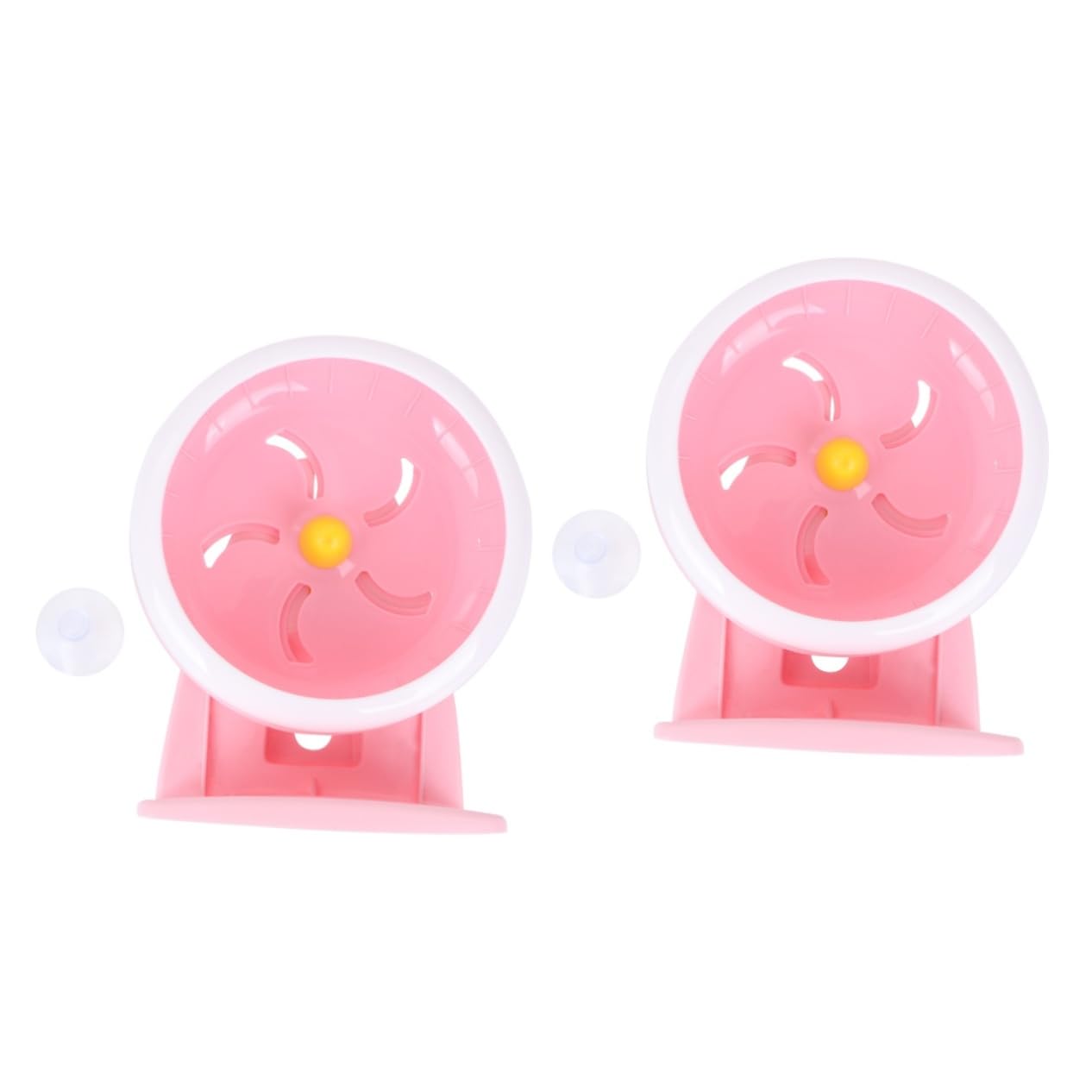 Beaupretty 2 Piezas pequeña Rueda para Mascotas Rueda de Carrera Juguetes Hamster Juguetes para Hamsters Mascotas Juguetes Rueda de Ejercicio para Hamster Silenciar Corredor Rosa
