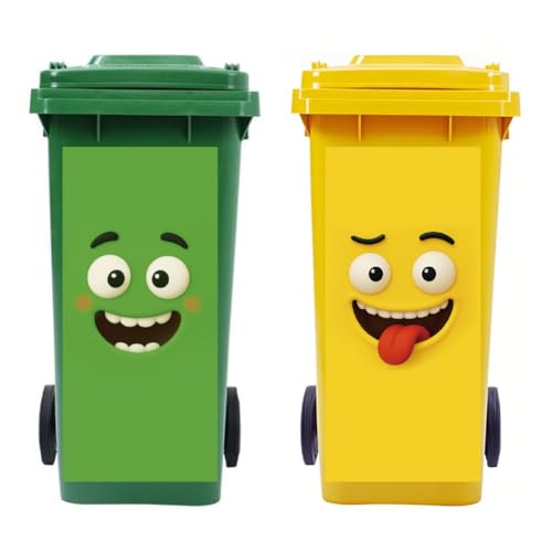 Peacoblue 2 Stück Mülltonnenaufkleber 38x82cm Lustige Gesichtsausdrücke Mülltonnen Aufkleber Wetterfest Groß Mülltonnen Sticker Draußen Für Auffahrt, Garten, Wand, Außen-und Innendekoration Peacoblue 2 Stück Mülltonnenaufkleber 38x82cm Lustige Gesichtsausdrücke Mülltonnen Aufkleber Wetterfest Groß Mülltonnen Sticker Draußen Für Auffahrt, Garten, Wand, Außen-und Innendekoration