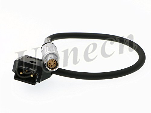 Uonecn Anton Battery Flexible Soft Cable 6 pin Female to Dtap Plug for Red Scarlet Epic Camera 25cm