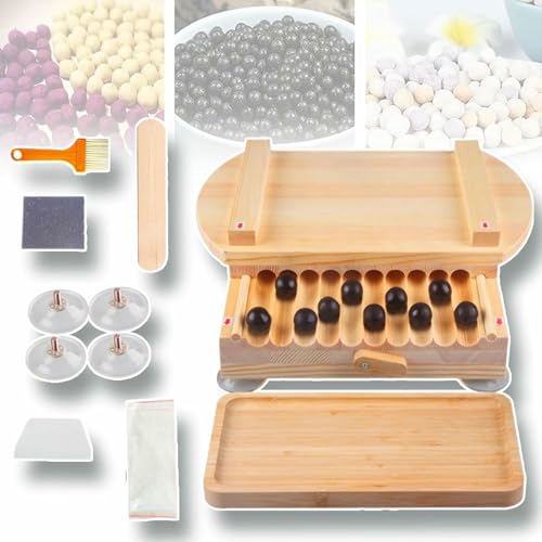 Máquina Manual para Hacer Perlas De Tapioca, Herramientas De Bricolaje para Perlas De Tapioca De 15-22 Mm/3-9 G, con Doble Columna De Posicionamiento Y Refuerzo De Tablero, para Frotar Bolas