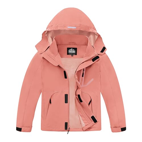 Image of Boys Rain Jacket Kids Lightweight Rain Jackets Waterproof Hooded Windbreaker Outdoor Coats for Boys Girls