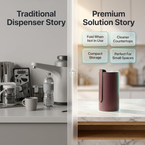 Image of Rechargeable Automatic Water Dispenser Pump for 20 Litre can Bottle with 3 Timer Modes, Type-c Charging, Folding Hose and BPA Free Electric Water Pump for Home & Office