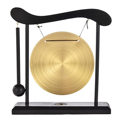 Mini Desktop Gong, Tisch Windspiel Schlaginstrumente mit Hammer, Taiji Symbol Chinesischer Klatsch-Diagramm Schreibtisch Gong, Schlaginstrumente für Wohnkultur Einweihungsgeschenk - Image 6