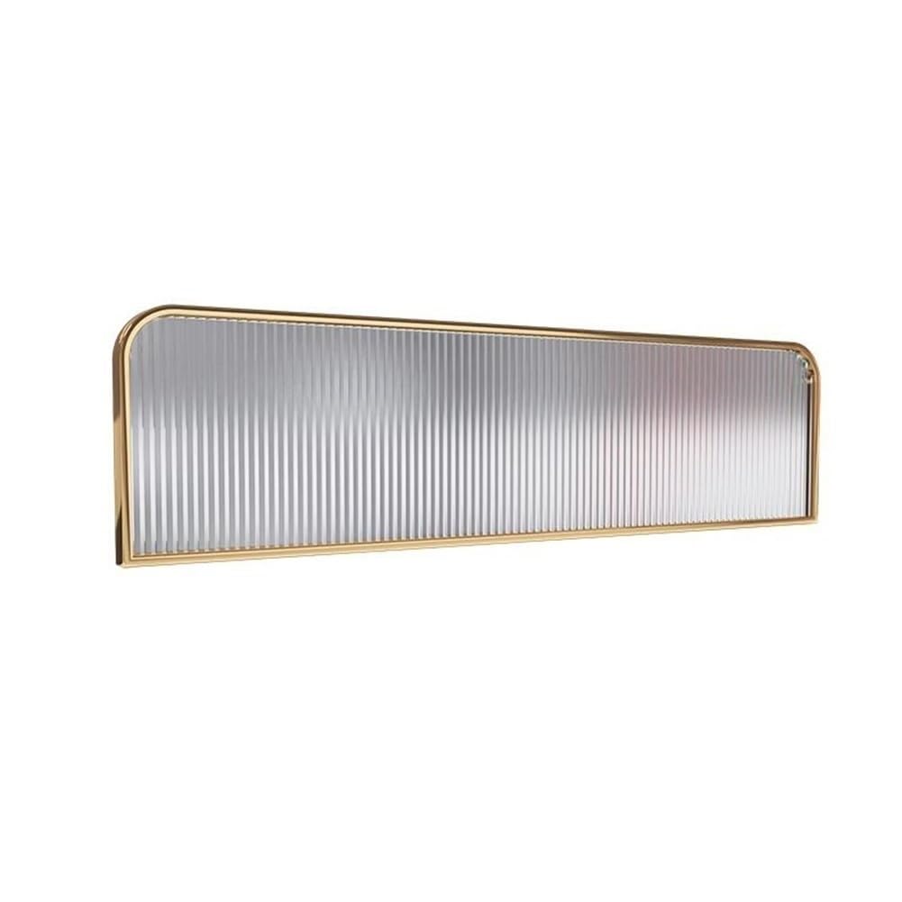 KLGFBDC 11.8" Height Office Privacy Partition Screen - Gold Stainless Steel & Tempered Glass Table Divider for Restaurants, Hotels, and Workspaces - 140cm (55.1in)