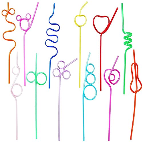 60 pitillos locos reutilizables de colores para fiesta miniatura 1
