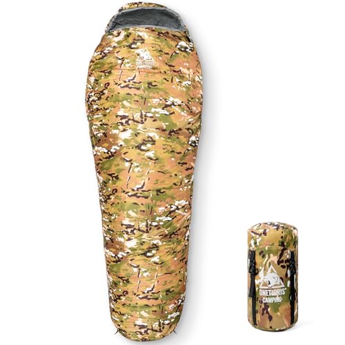 OneTigris-Light-Patrol-4-Season-Mummy-Sleeping-Bag-32F-Cold-Weather-Camping-Bags-for-Camping-Hiking-Backpacking-Survival-Gear OneTigris Light Patrol 4 Season Mummy Sleeping Bag, 32°F Cold Weather Camping Bags for Camping Hiking Backpacking, Survival Gear - Image 1