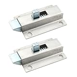 ZYAMY 2PCS 2Inch Stainless Steel Security Door Bolt Spring Bounce Lock Automatic Rebound Window and Door Latch Negative for Windows Cases Boxes Toolboxes