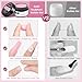 SUPWEE Clear White Pink Solid Builder Gel for Nails 3D Nail Art Sculpture Hard Gel with Dual Form for Extension Carving Molding Patterns Decoration Home Manicure DIY for Women