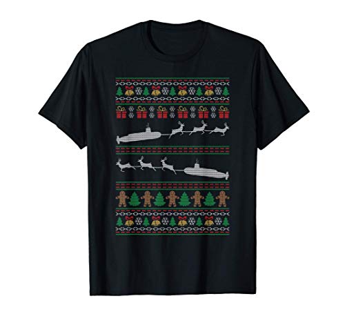 Image of Submarine Service Submariner Funny Ugly Christmas T-Shirt