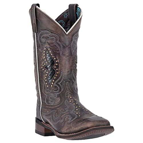 Laredo Womens Spellbound Black/Brown/Tan w/Snake Print Underlays 56602