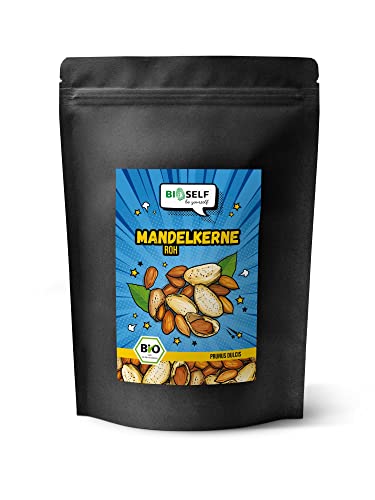 Bioself BIO-Mandeln, naturbelassen, ohne Schale, rohe und ganze Mandelkerne (500 gr) Cover