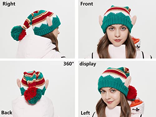 Santa Hat for Women Men Unisex Christmas Hat Premium Acrylic Beanie Warm Party Hat for Christmas New Year Holiday4