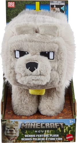 Minecraft Le Film Peluche Sonore Dennis Le Loup 20 Cm - vue 8