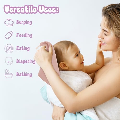 Image of WY LIGHTING LEVEL 12Pcs Baby Muslin Washcloths for Unisex Cotton Wash Cloth Set for Baby Face Body Absorbent Comfy Soft Towels Set Unisex Face Towel for Newborn Infants Kids Girls Boys