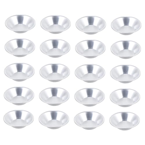 EPIGEIST Molde Para Tartaletas De Huevo De Aleación De Aluminio Antideslizante 20 Piezas Mini Para Repostería Doméstica Horno Postres