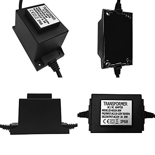 Cnbrighter Waterproof 12V Ac Transformer 3A 36W,110V-120V Ac To 12V Ac Led Power Supply, Voltage Converter Led Driver,Adapter For Outdoor Landscape Lighting/Swimming Pool Light  thumb #3